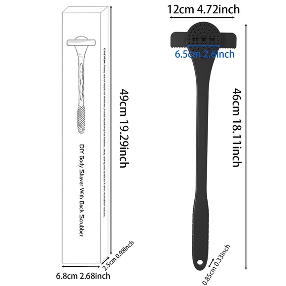 Back Shaver for Men, Back & Body Hair Trimmer. Shave Wet or Dry - Picture 5 of 8